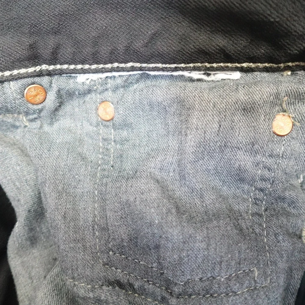 Levi's 501 Jeans Mens 38x32 Black Original Fit Straight Leg Denim